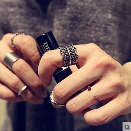 J118 Fashion vintage ring opening finger ring twinset rings for women