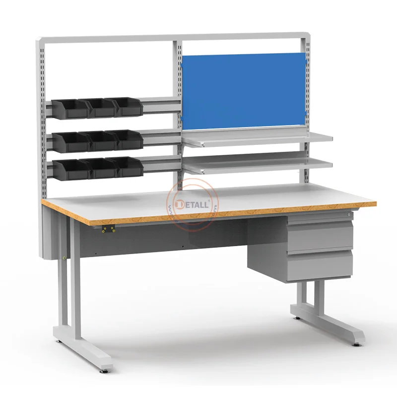 Detall ESD Adjustable anti static desk workbench for lab
