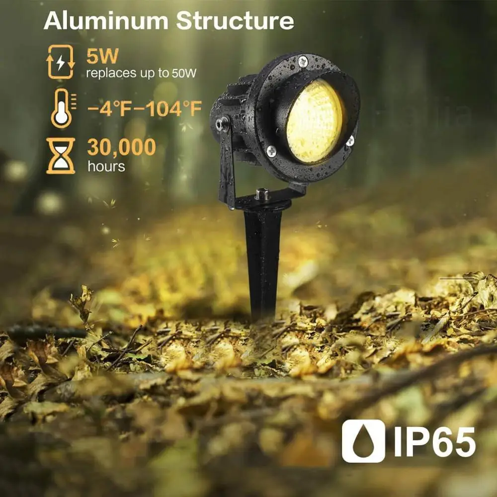 IP67 waterproof high power outdoor decorative light 5W COB led landscape lamp for garden wall yard path lighting