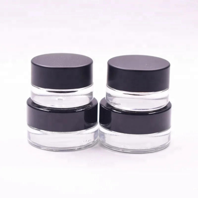 Top Quality Glass Eye Cream Jar 3g/3ml 5g/5ml small Cosmetic Jar For Eyebrow/Eyeshadow Cream,Tester Cream Jar