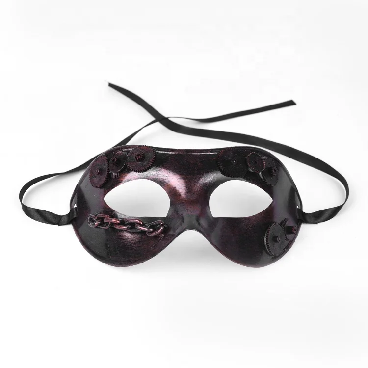 Custom Personalized Retro Gear Era PVC Plastic Steampunk Mask Rock Punk Eyewear Half Mask Design for Halloween
