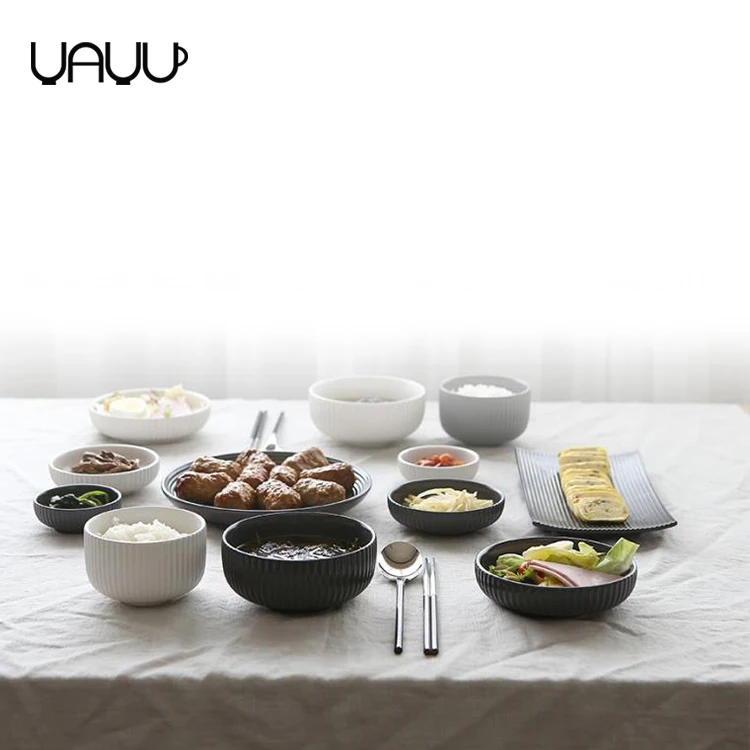 Household used multi-colored striped round 4.5 inch bulk cheap ceramic rice bowl for gift