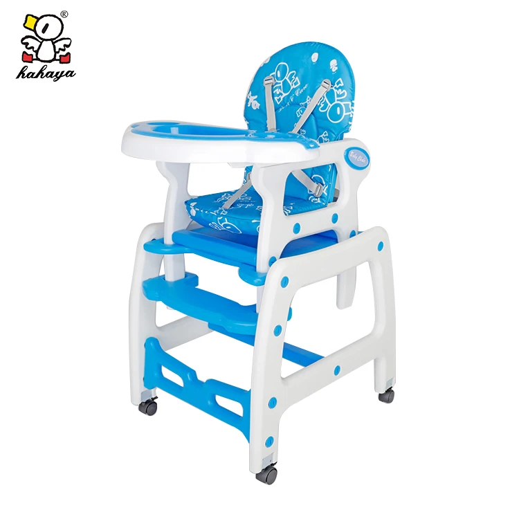 Portable Folding Multifunctional Baby feeding Chair with Chair Cover and Wheel