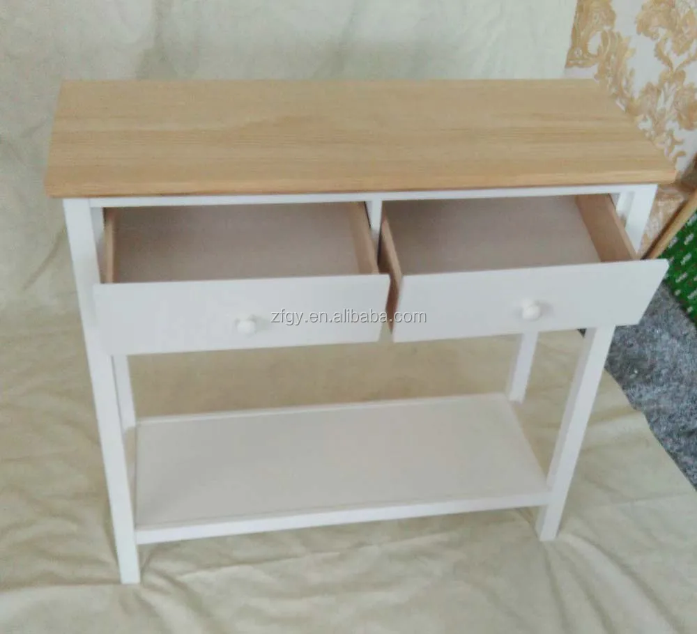 Wood chinese white console table for UK market