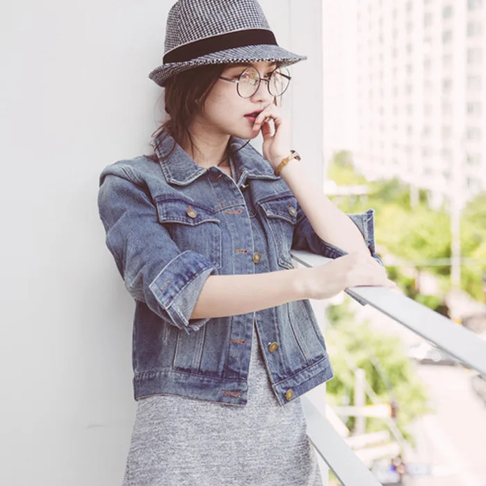 
hot sale korean cheap wholesale denim jackets suppliers new style womens fancy denim jackets 