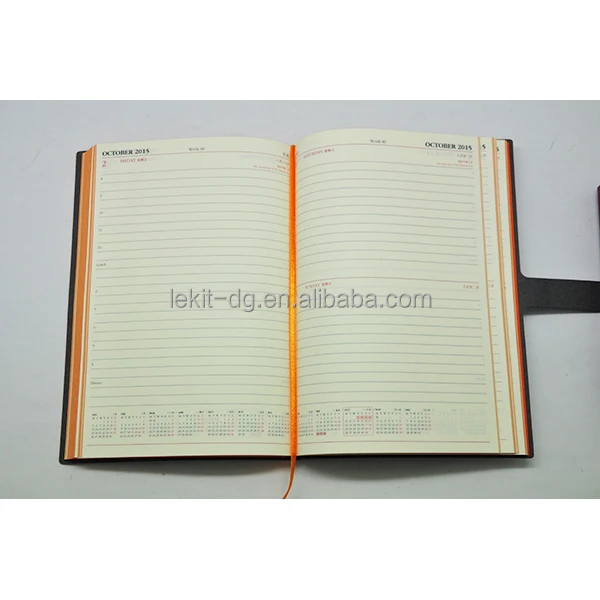 2022 2023 custom diary planner orange color painted edges planer