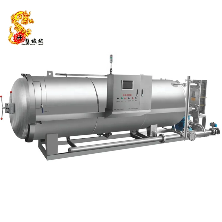 Hot water circulation dairy food Egg Sterilization steam retort machine