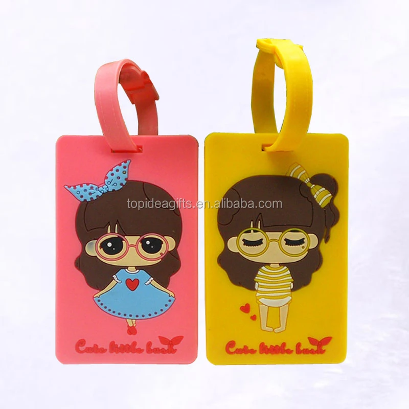 Export Promotional 3D cheap bulk travel gift custom rubber soft pvc luggage tags