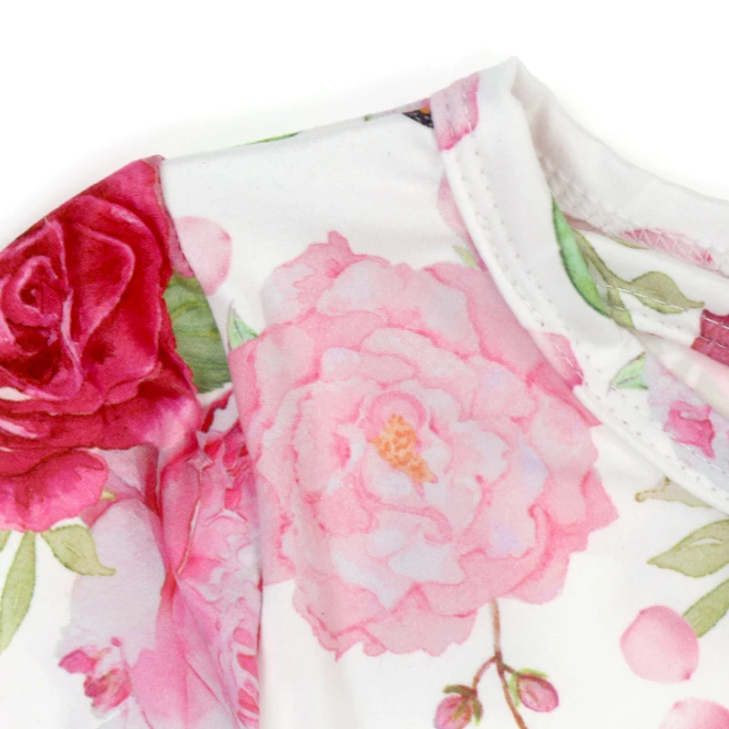 Wholesale Dress Baby Girls Flower Printing Princess Litter Girl Dress 0-6T