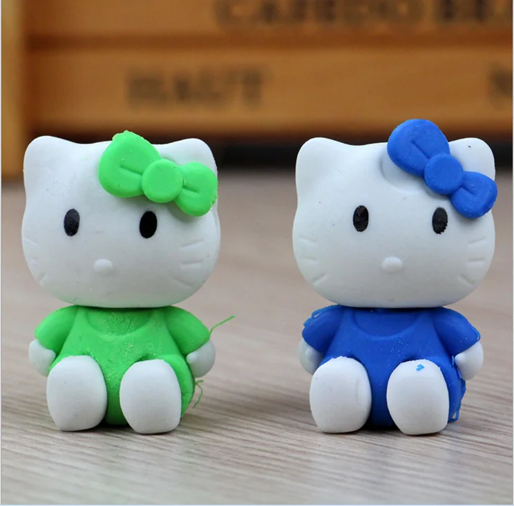 
Direct selling Korean creative students stationery children cartoon cat 3d eraser 