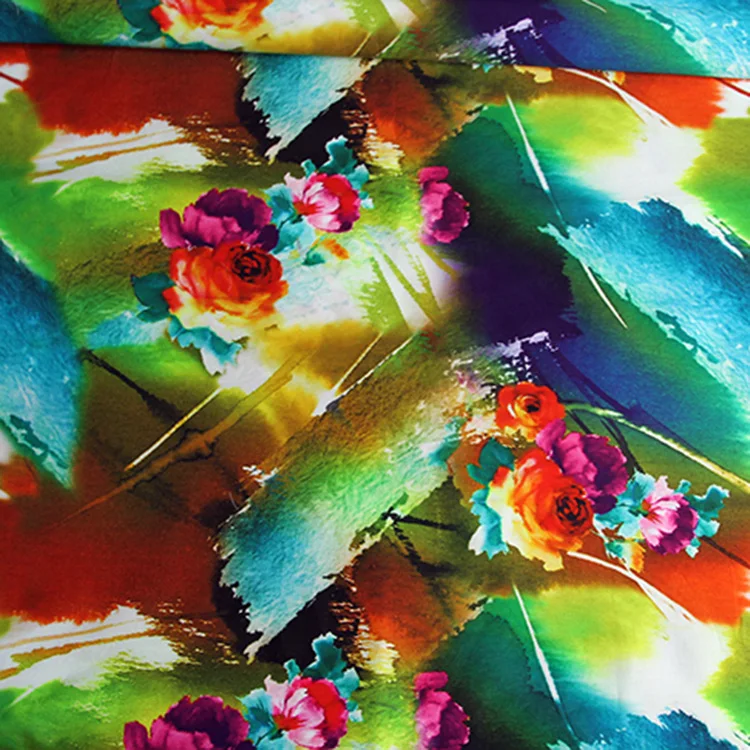 Factory Price Organic Recycled Cotton Nature Print Fabric baumwolle stoff