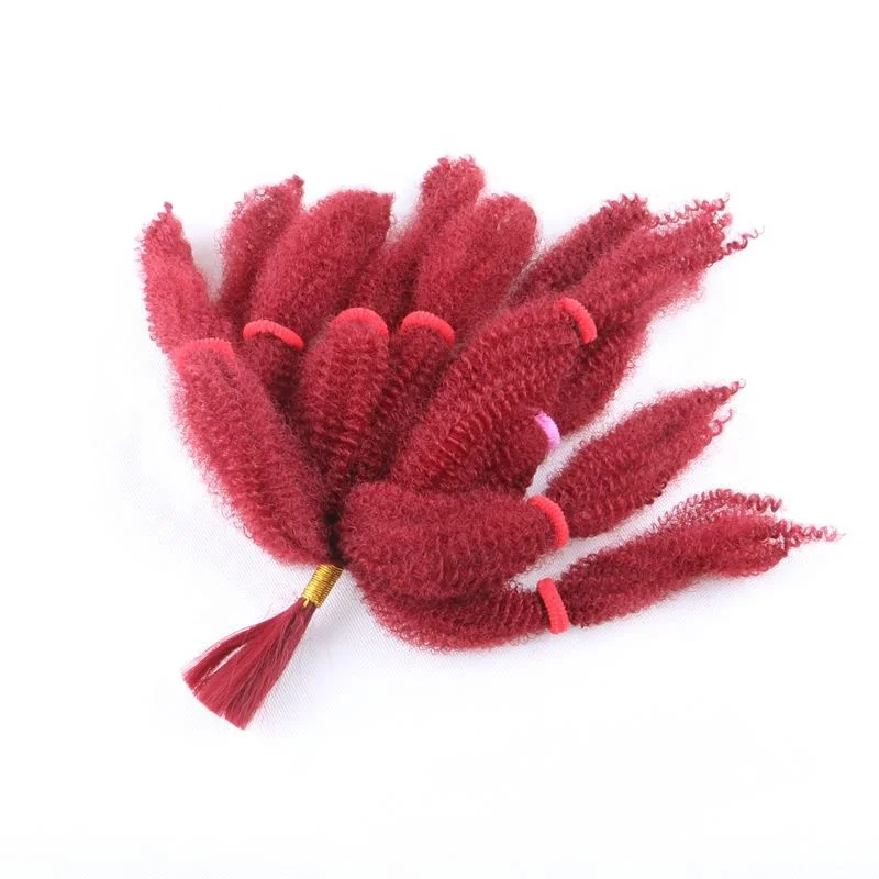 10inch 10 Colors 50g/pc Afro Kinky Curly Synthetic Bulk Braiding Hair Marley Braids