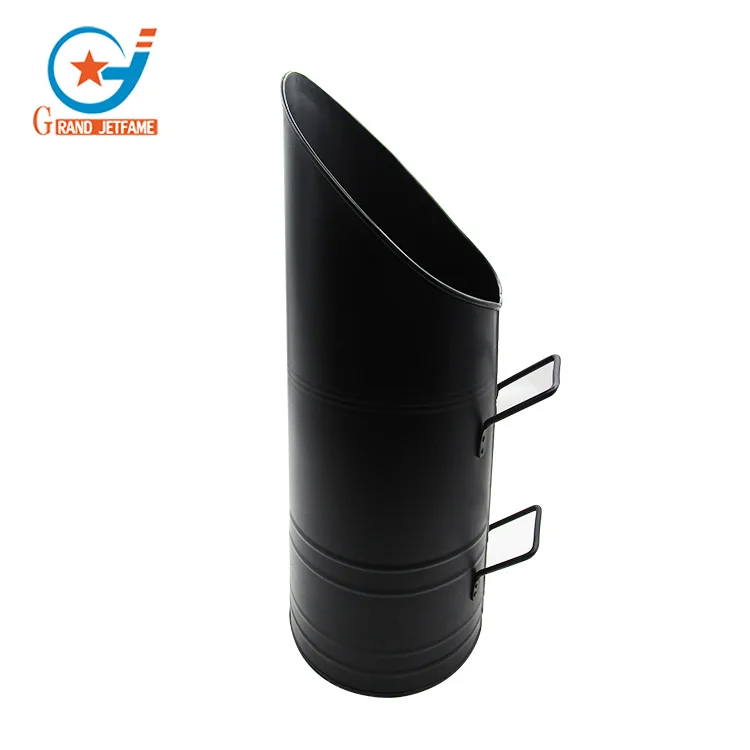 black metal fireplace accessory fire coal bucket