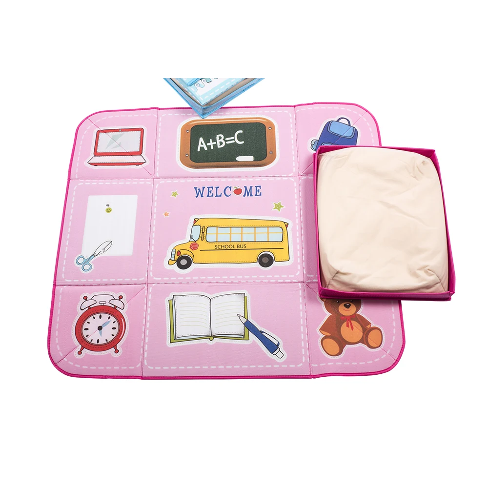 jiahe gift storage toy play mat baby nontoxic soft fabric pink blue playmat for kids