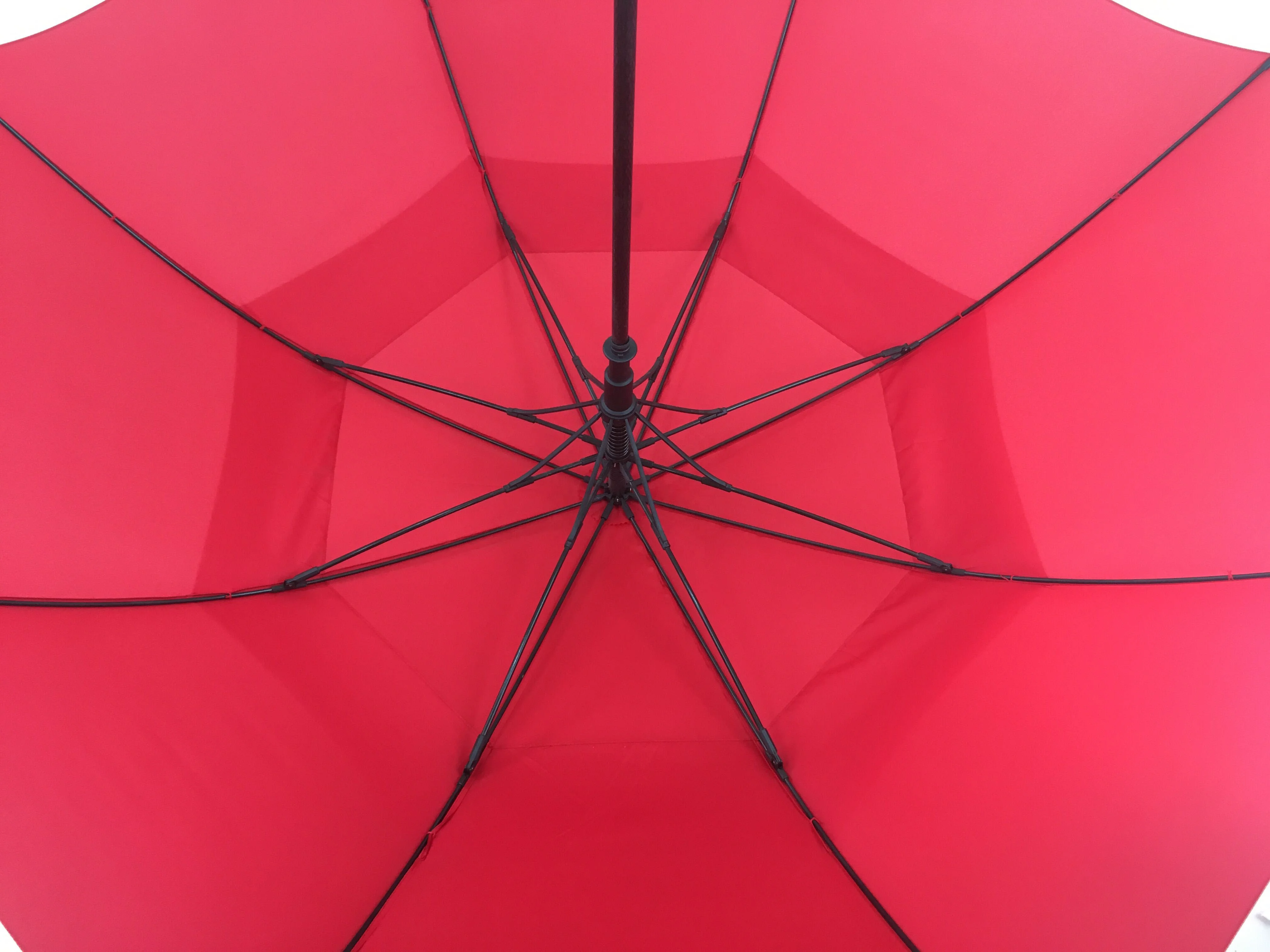 30 Inch Automatic Red Color Double Layers Air Vented Golf Umbrella