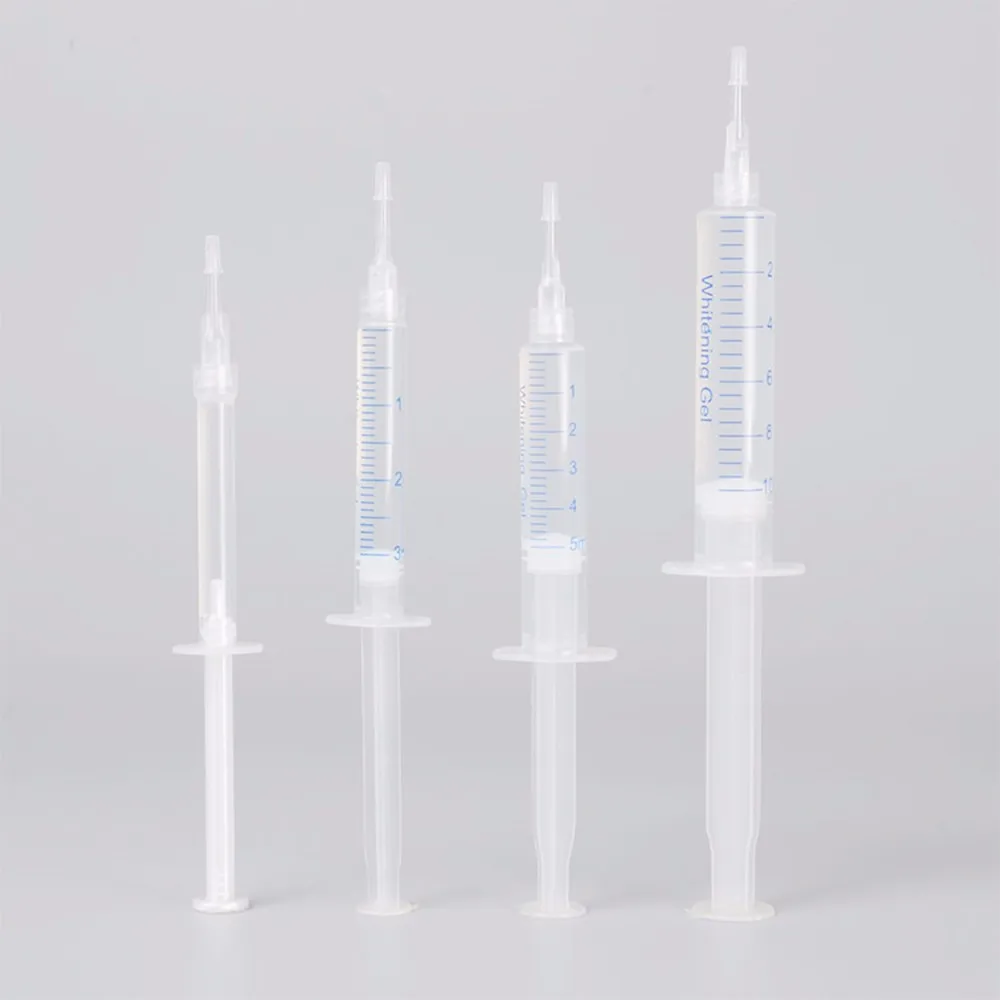 
Teeth Bleaching Gel Syringe   Hydrogen Peroxide / Carbamide Peroxide / Non Peroxide 