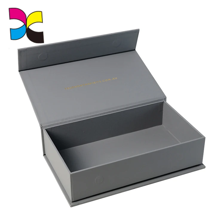 Подарочная коробка с собственным логотипом, картонная упаковка, мягкая на ощупь Магнитная коробка на заказ от производителя, подарочные коробки в твердой обложке серого цвета