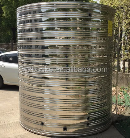 
SS 304 Cylindrical Pressure Hot Water Tank Isolated Heat Preservation Horizontal/Vertical Type heated by spiral pipes 
