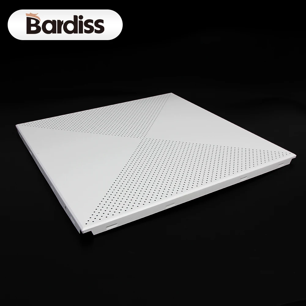 Office building metal aluminium ceiling panel perforated 60x60 false aluminum flat ceiling tiles