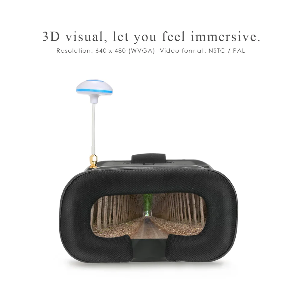 
JJPRO F01 64CH 5.8G Full Band 640X480 WVGA 5 Inch FPV Goggles VR Headset with Battery For JJRC H6D H8D H11D JJPRO P175 P200 