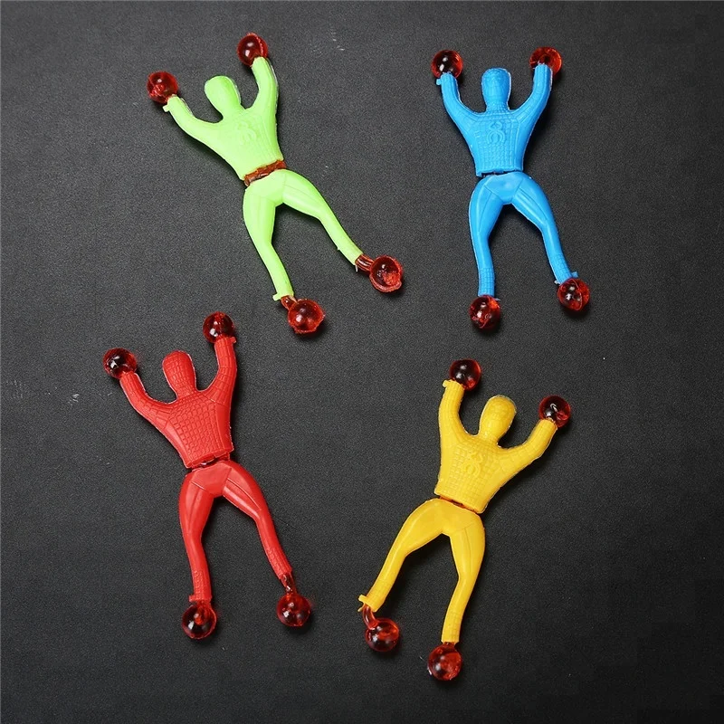 Small Sticky Man Climb On The Wall Children Toys Stick Man Bendy Toy Wall Climbing Man