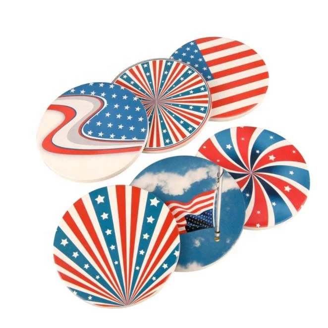 
Custom Made Coasters For Drinks Absorbent Cork Coasters Set on table with Holder cork wood base 