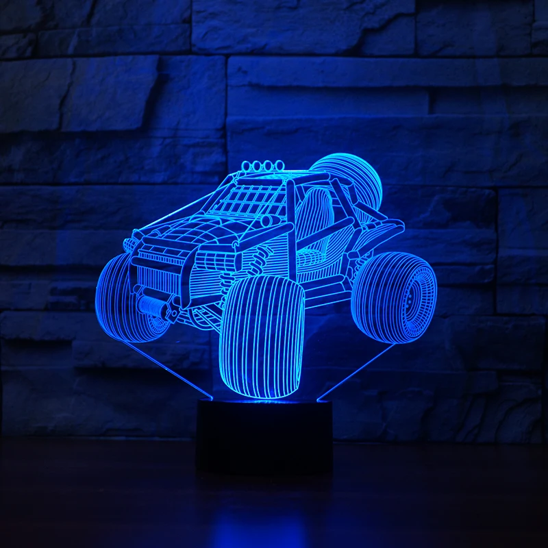 FS-3592 LED Modern SUV car 3D Lamp Luminaria Gadget 7 Color Changing Table Lamp Home Decor LED Nightlight Bedside Lamp