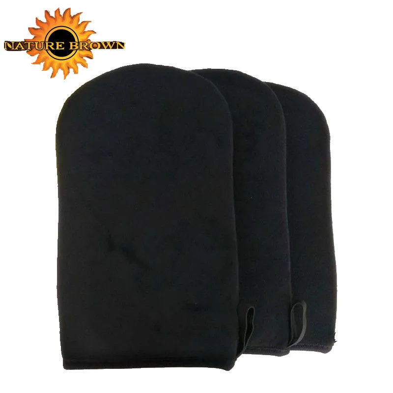 
2018 new products velvet custom logo back tanning mitt 