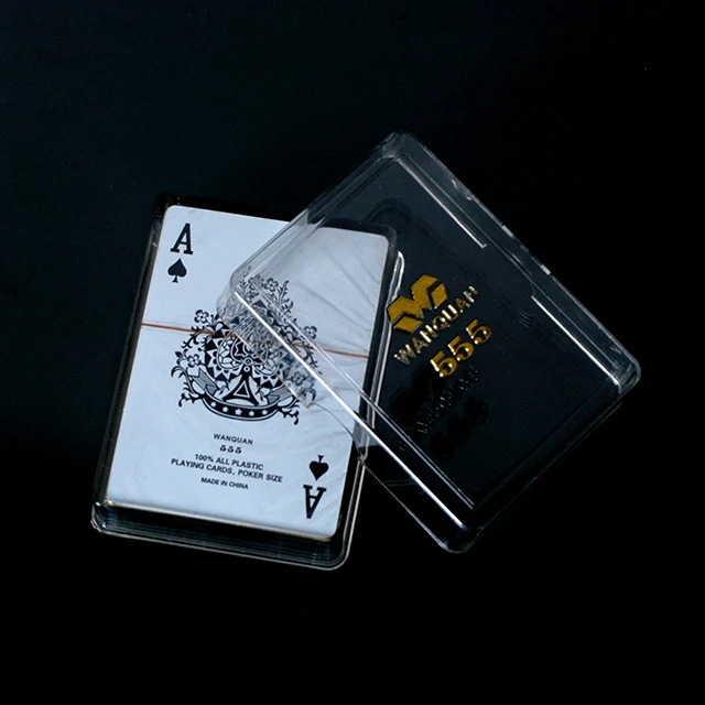 Top Quty Customized 100% NEW Gold Plated Card Poker Set Plastic Playing Cards for Poker Game