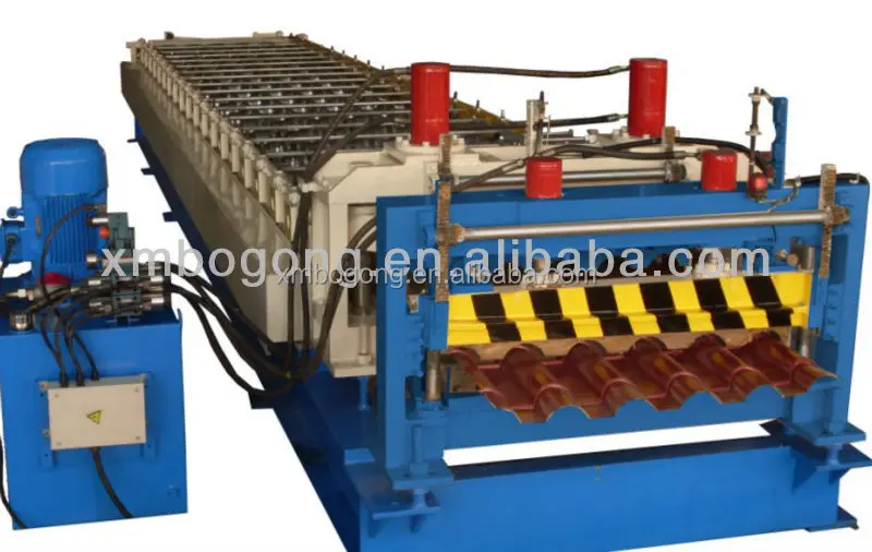 Step tile making machine glazed tile panel making machine metal tile forming machine