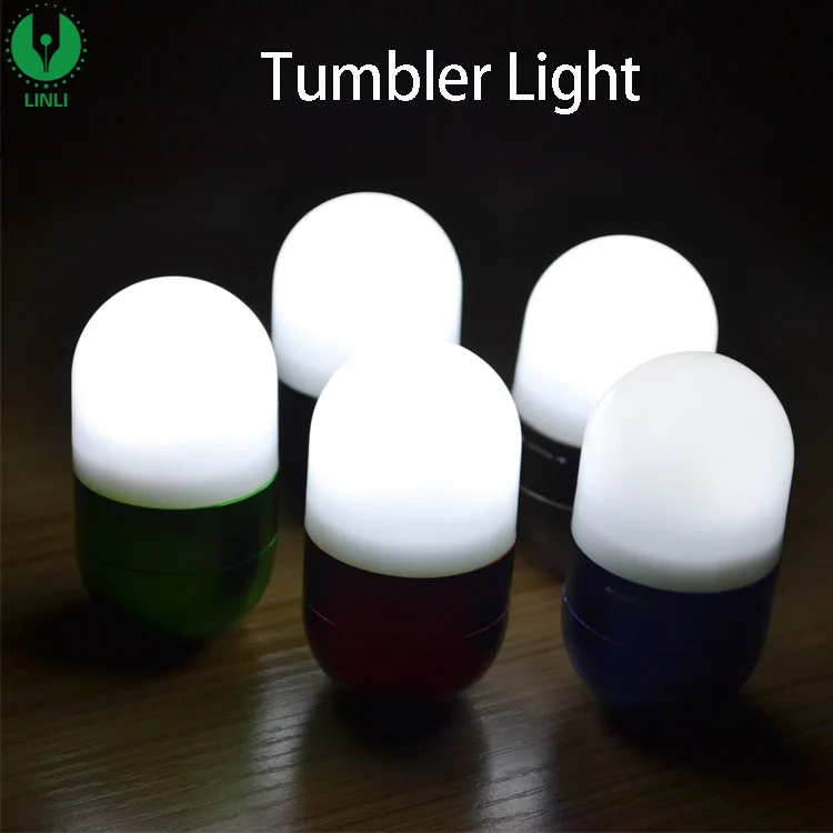 Pill Shape Mini Led Tumbler Light, Wobble LED Light, Capsule Flashlight