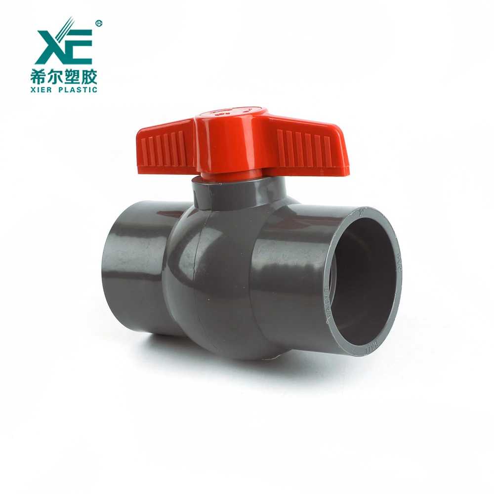 Professional quality butterfly handle pvc compact ball valve