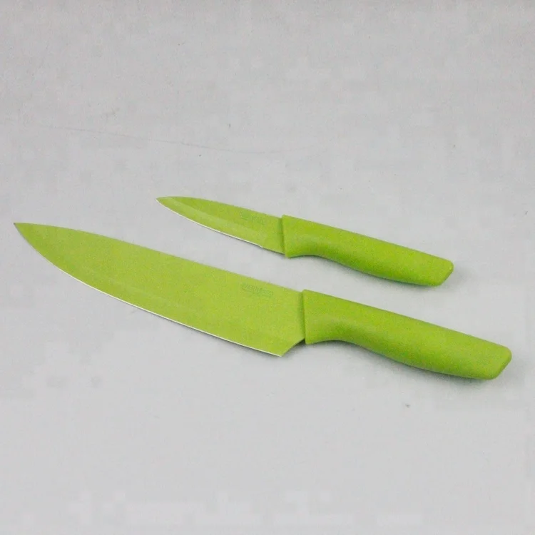 
Green kitchen Set of 2 Non Serrated Utility Paring Meat Fruit Knife 