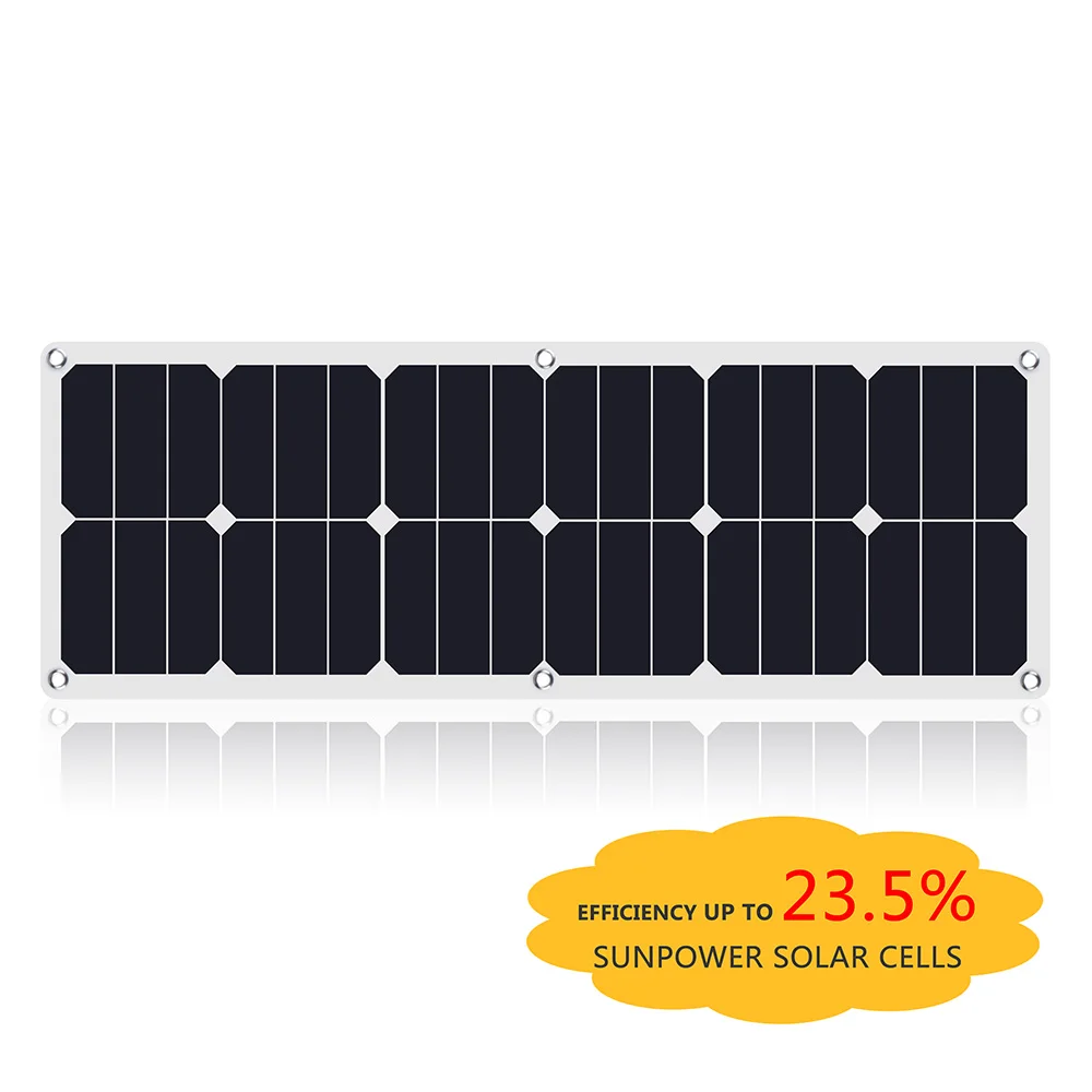 
Hot selling 40W Portable High Efficiency PET Laminated Semi Flexible Solar Panel for laptop charging 