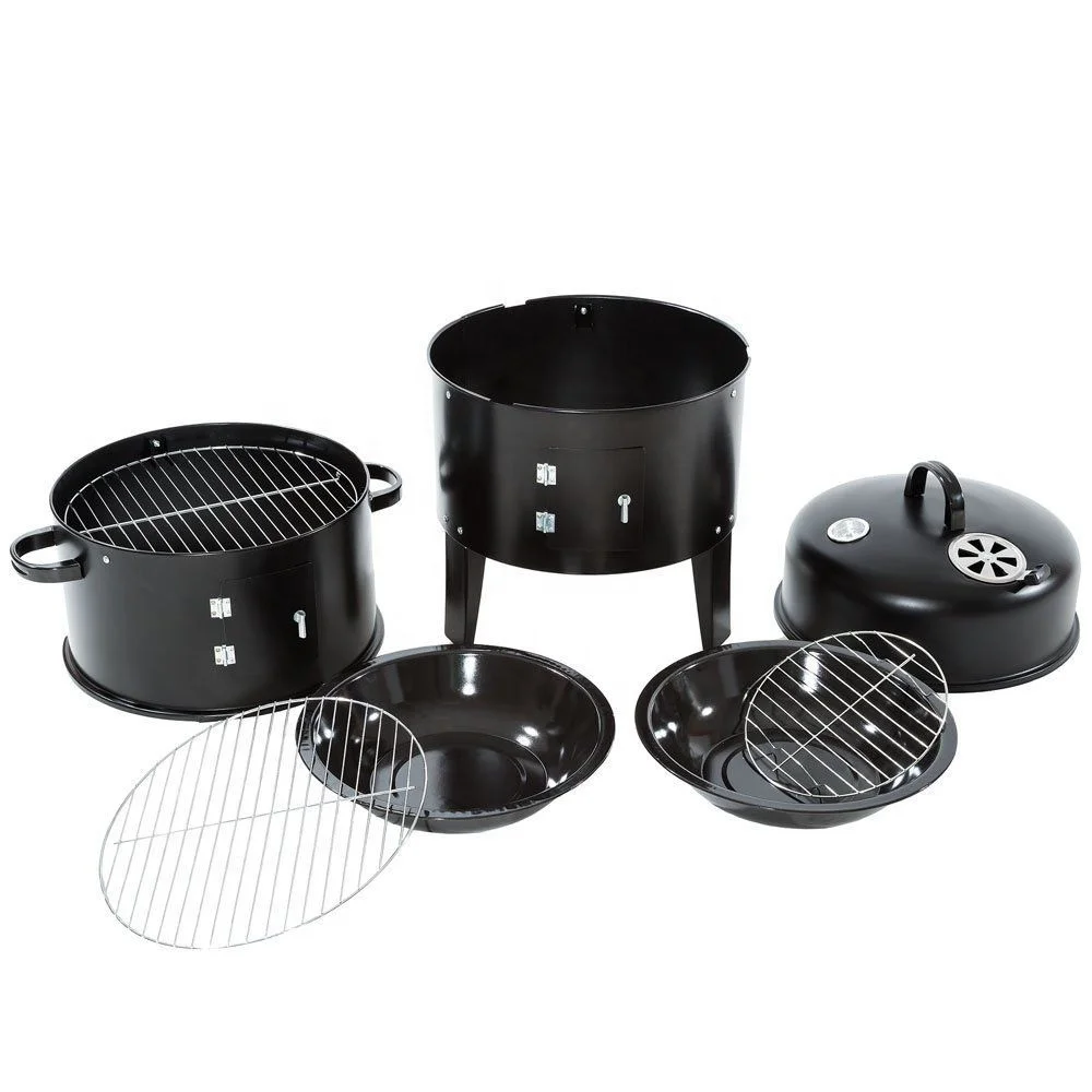 3 IN 1 Multifunction Charcoal BBQ Smoker Grill
