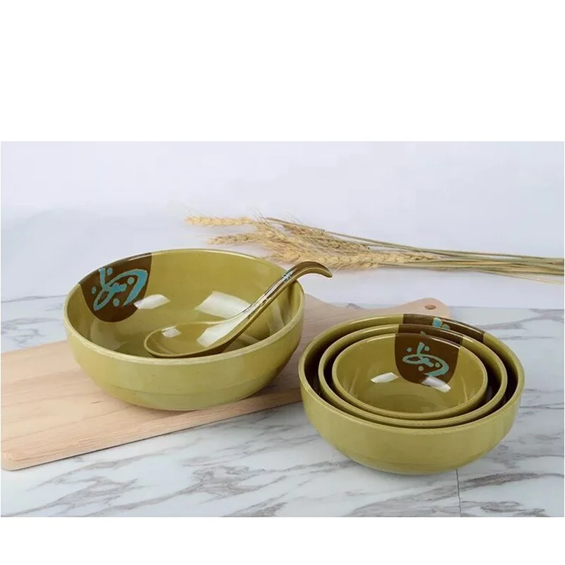 Melamine korean noodle soup rice bowl sets
