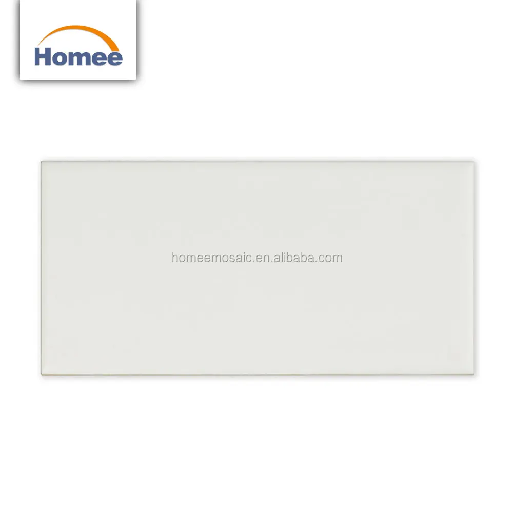 75*150 Matte White Beveled Ceramic tiles White Wall Tile Subway Tile Sheet