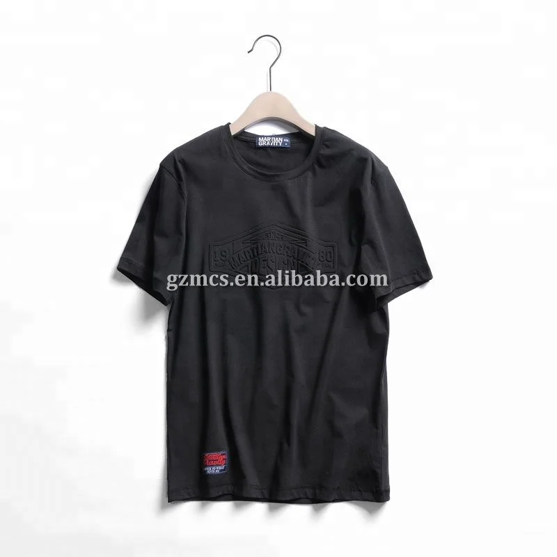 
High Quality 3D Air Press Logo 100% Cotton Blank T-shirts Summer Tee Top Stock Clothes Wholesale 