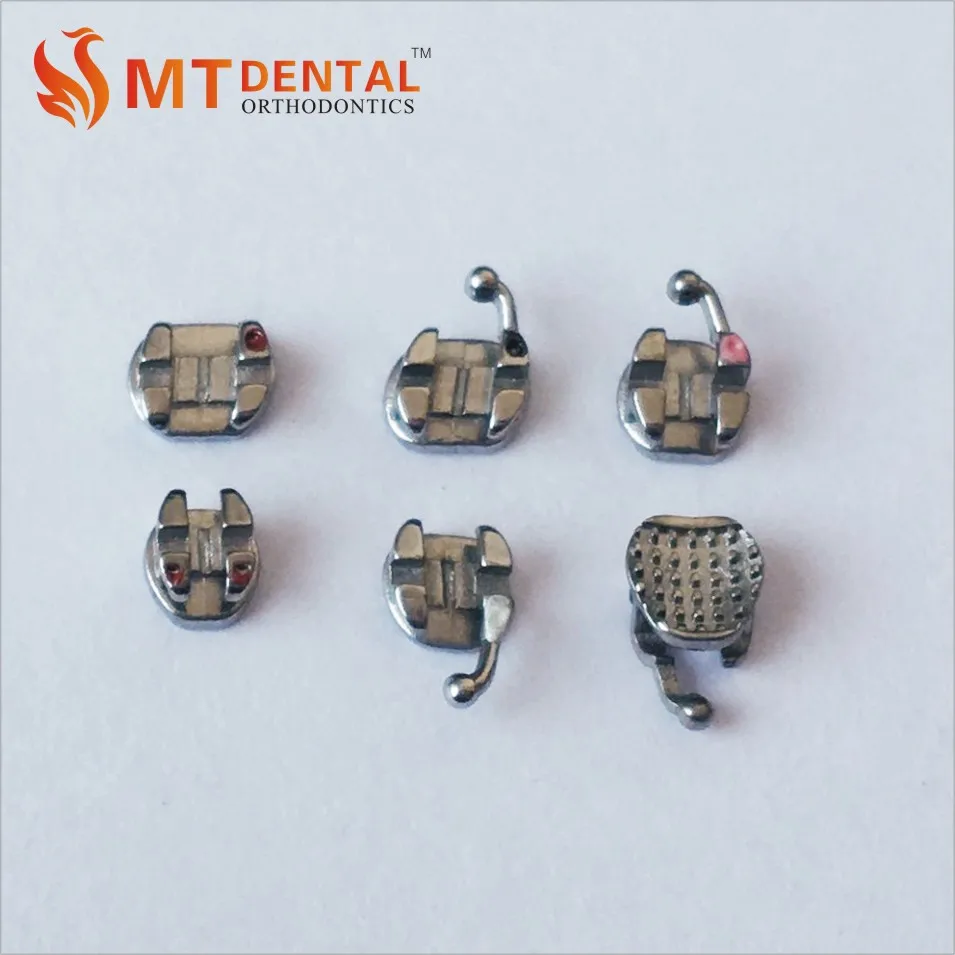MIM round base monoblock metal braces from China dental supply company