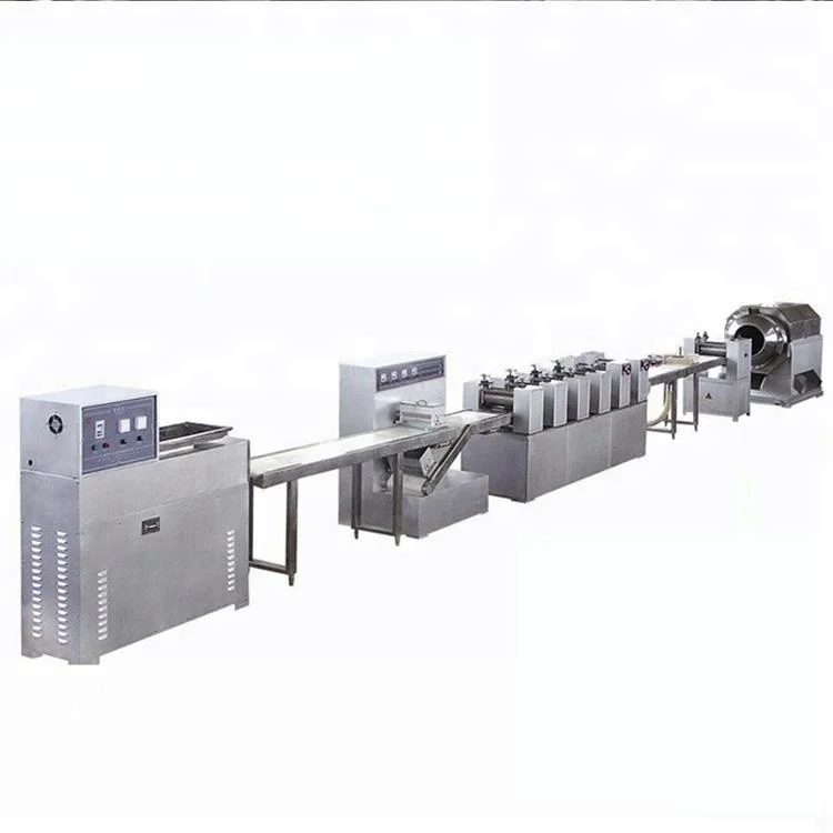 Chewing gum coating and filling manufacturing making machine