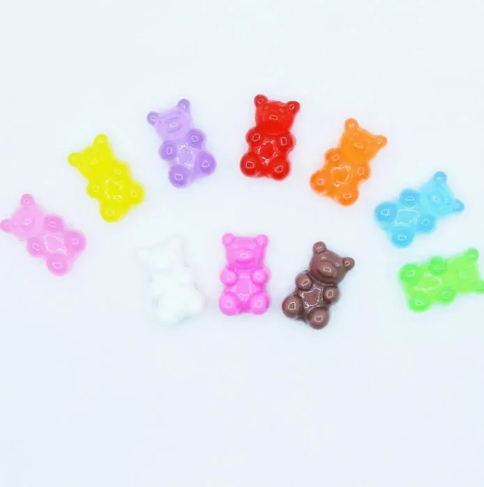 Подвески в Корейском стиле с маленьким мягким медведем имитация красочных конфет аксессуары для волос крафтовый цветок