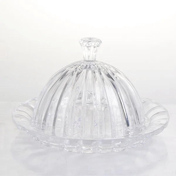
Mintao new products glass butter dish cheese dish with lid 