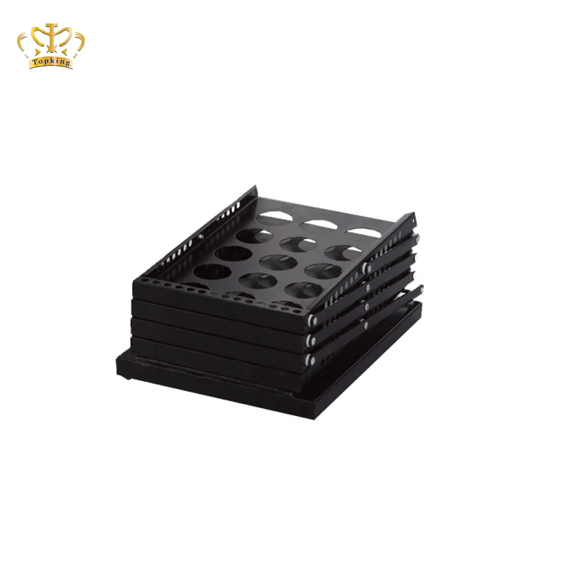 Easy-to-Set-Up Iron Black Brochure Stand Practical Display Rack