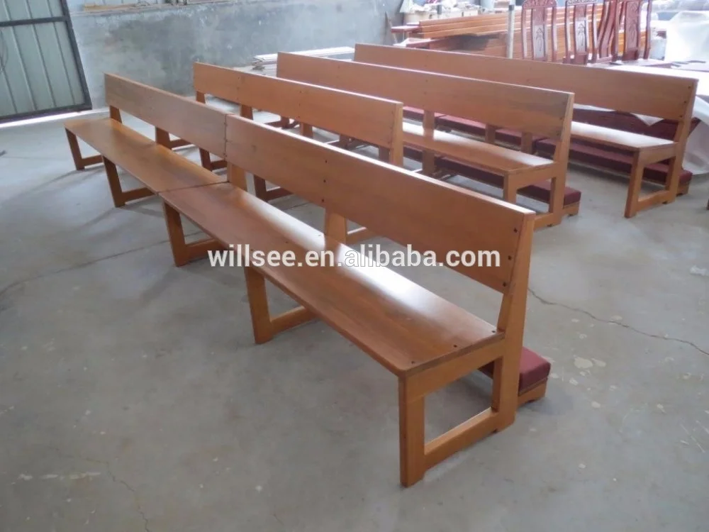 CH-B076, Simple Model Oak Wooden Church Bench Pew,Solid Wood Church Furniture Customized Size And Packing
