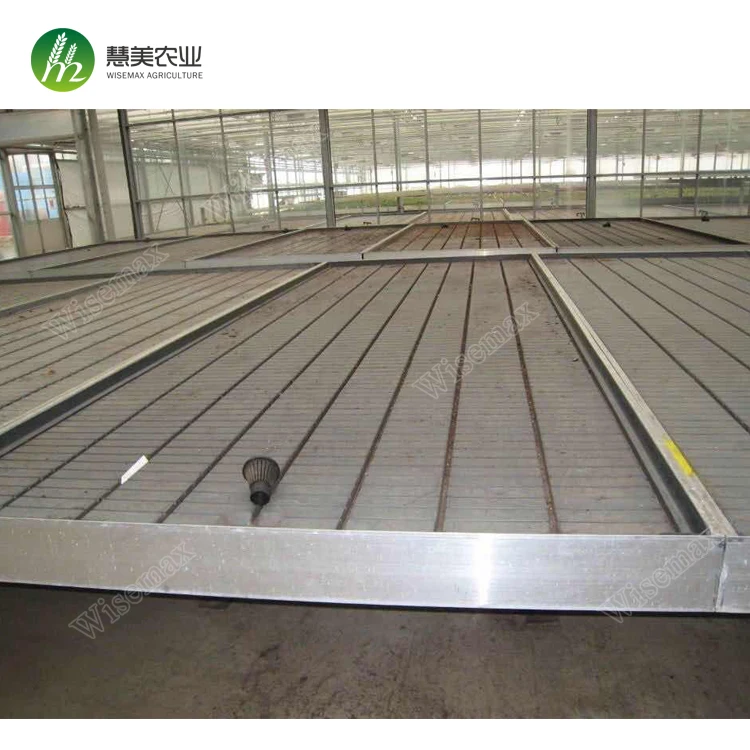 Rolling bench trays Greenhouse Ebb and Flow bench