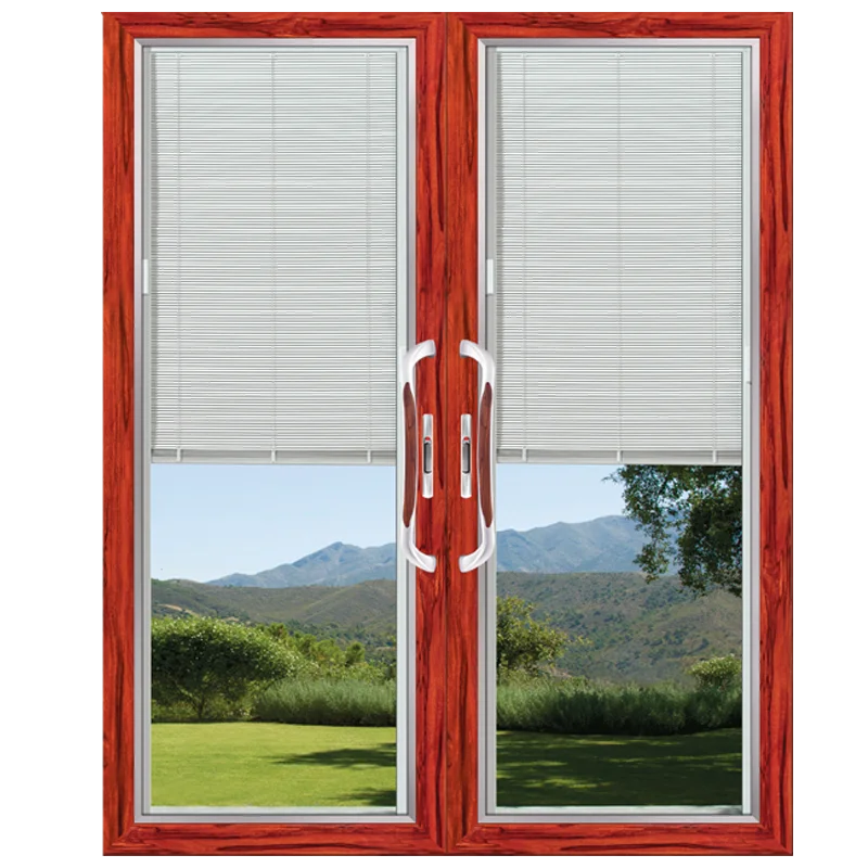double glazing glass blind built inside louver window aluminum venetian blinds
