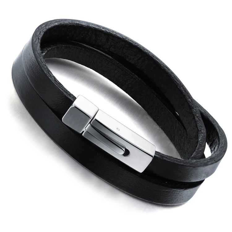 Energinox different colors germanium mens leather bracelet