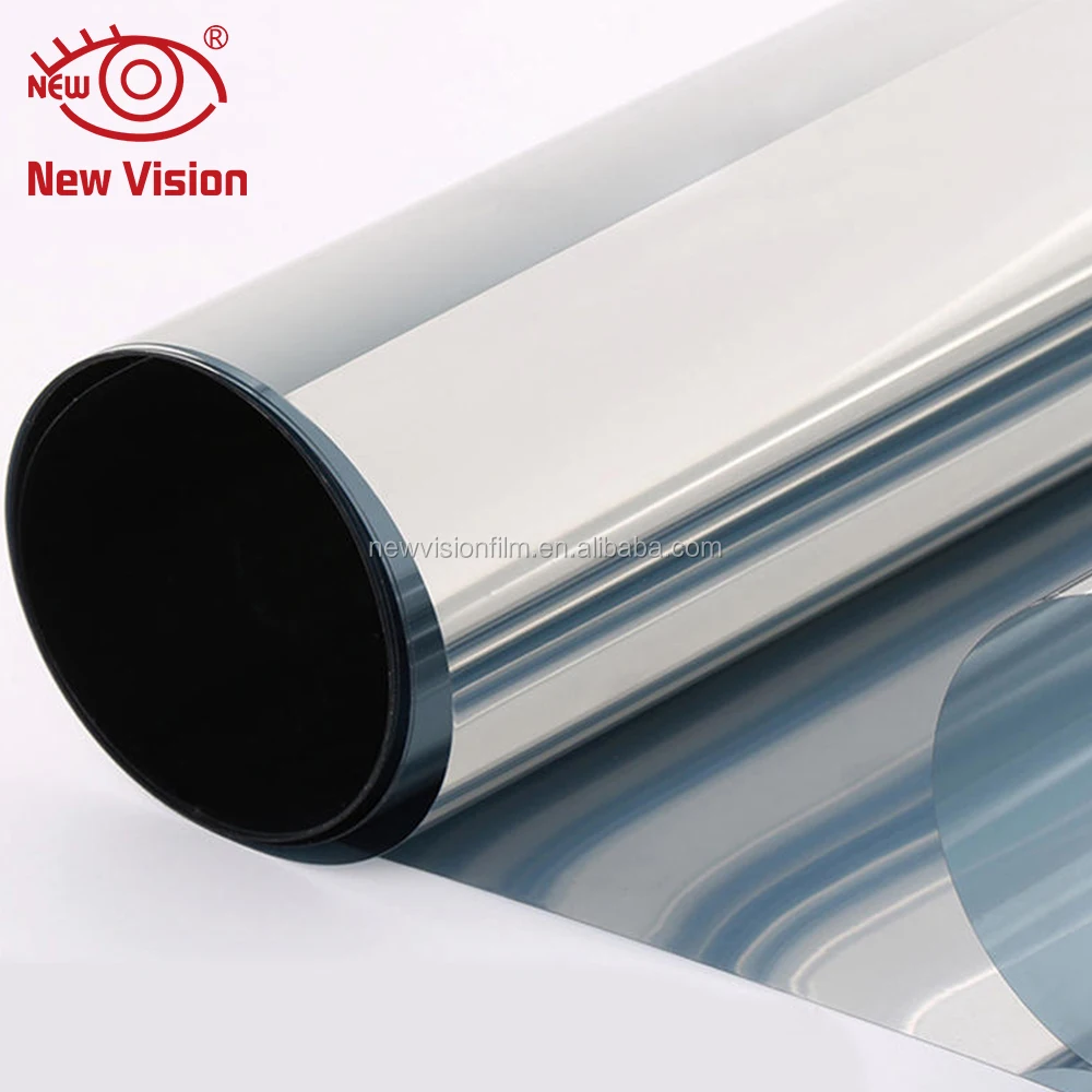 High heat resistant double silver two way mirror reflective construction window film