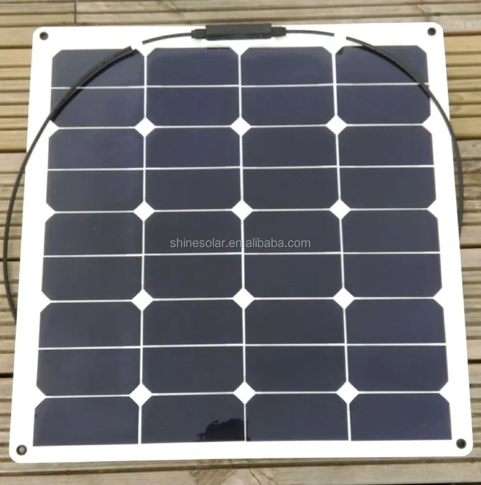 Custom made 50W Parasol/ Beach Umbrella caravan vehicle rated flexible solar photovoltaic panel