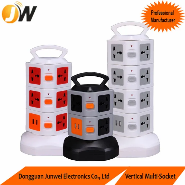 Junwei mk Electrical Plug Switched Socket with Individual Socket Each Layer